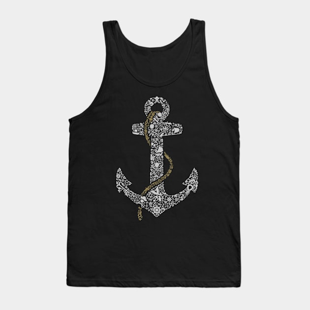 anchor abstract Tank Top by Mako Design 